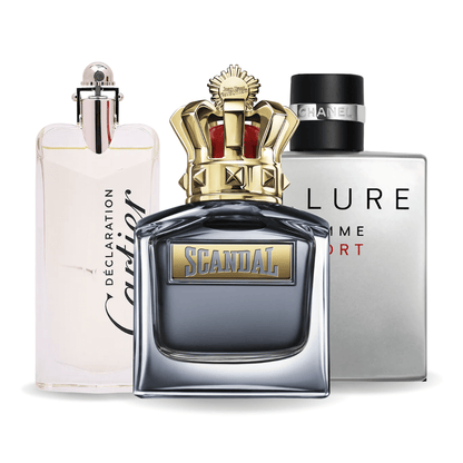 Zestaw 3 Perfum | Allure Homme Sports, Jean Paul Gaultier Scandal, Cartier Declaration 100 ml